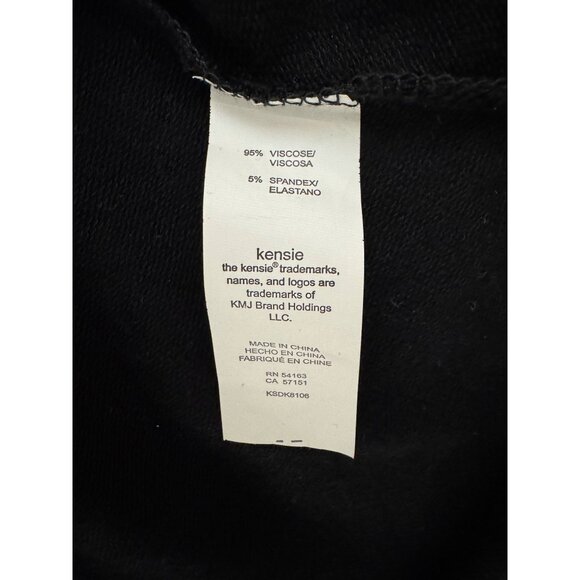 Kensie Black Ruffled Ultra-Soft Knit Dress w/Pockets Size S Fall Winter Sweater - Picture 7 of 9